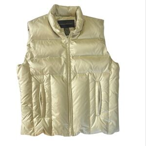 Banana Republic Down Puffer Vest Pale Yellow Size M